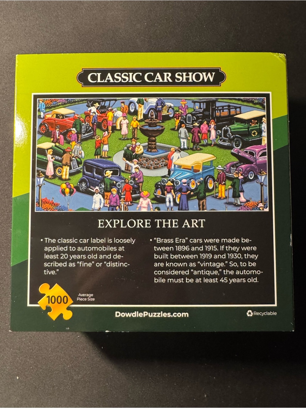 Dowdle Classic Car Show 1,000-Piece Jigsaw Puzzle - Picture 4 of 6